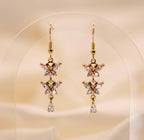 Cubic Zirconia Butterfly Drop Earrings