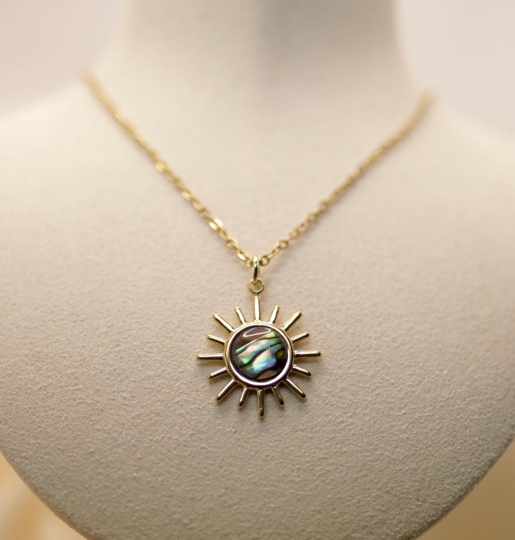 Abalone Shell Sun Necklace