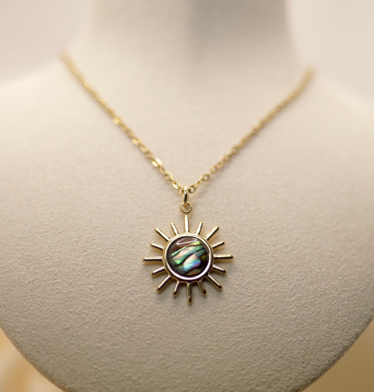 Abalone Shell Sun Necklace