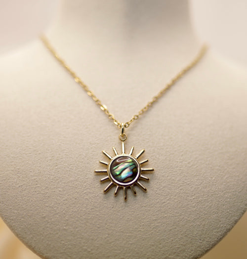 Abalone Shell Sun Necklace