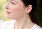 Natural Pearl Beaded Dangle Earrings