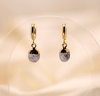 Howlite Huggie Earrings