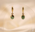 Green Aventurine Huggie Earrings