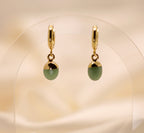 Green Aventurine Huggie Earrings