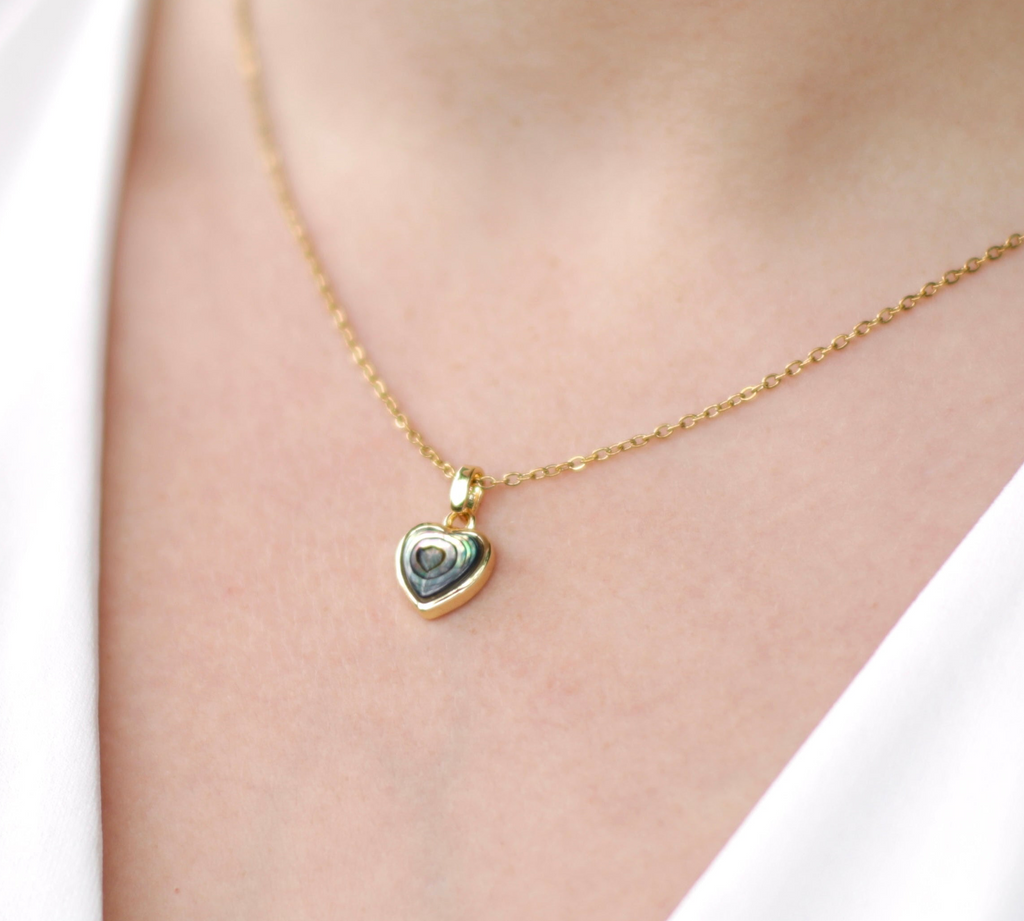 Abalone Shell Heart Necklace