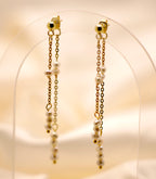 Natural Pearl Beaded Dangle Earrings