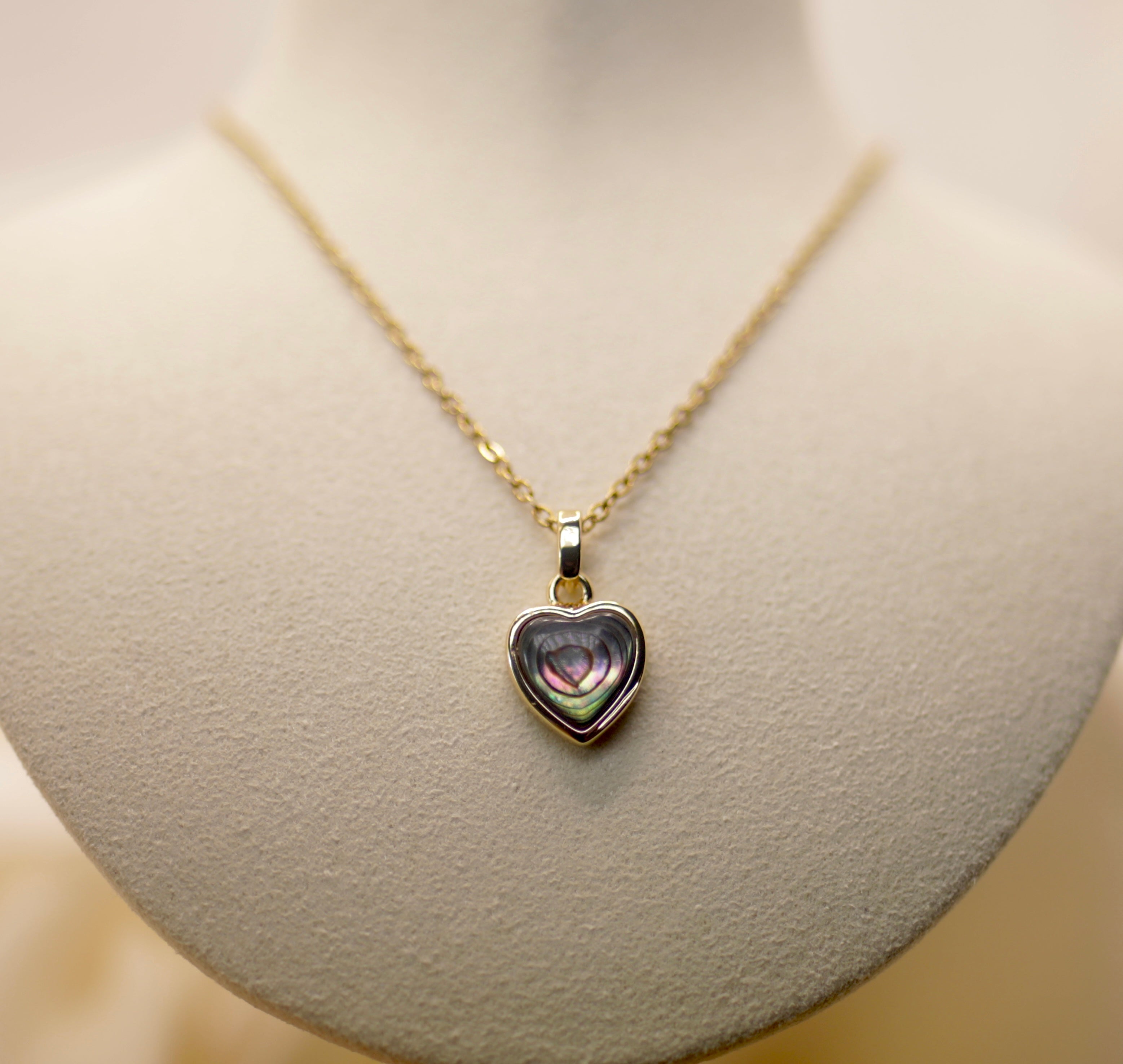 Abalone Shell Heart Necklace