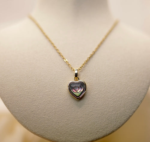 Abalone Shell Heart Necklace