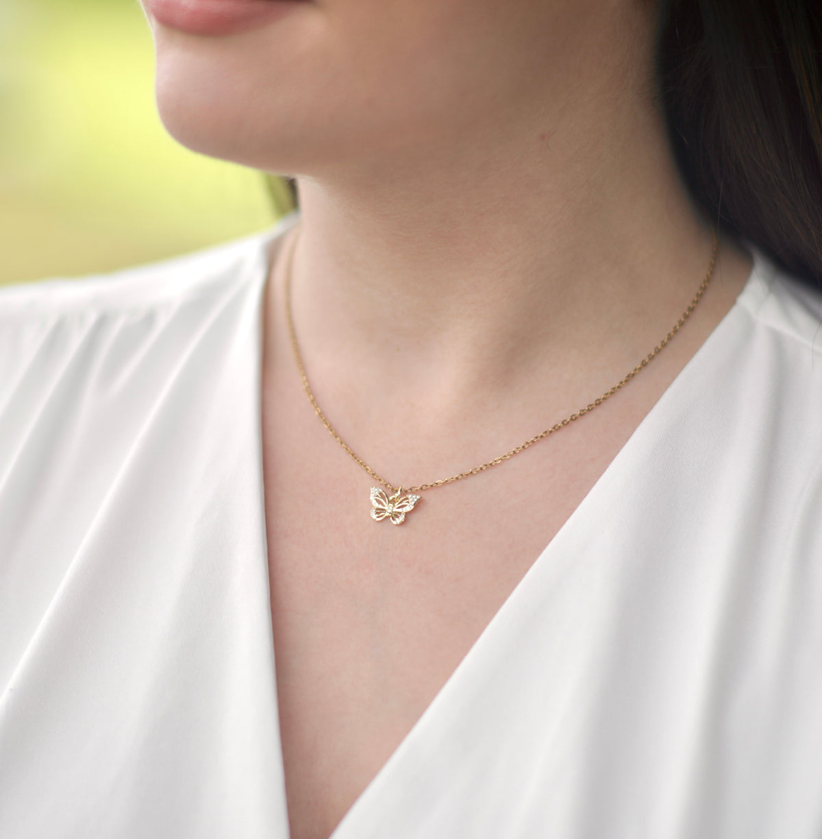 Golden Butterfly Necklace