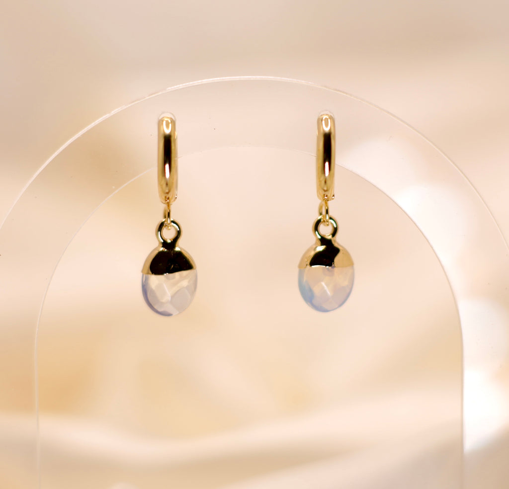 Opalite Huggie Earrings