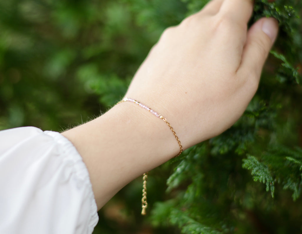 Dainty Rose Quartz Bracelet