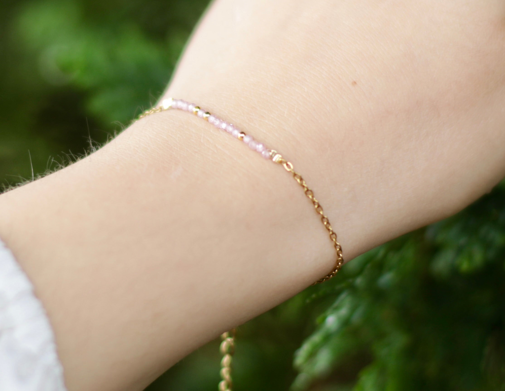 Dainty Rose Quartz Bracelet