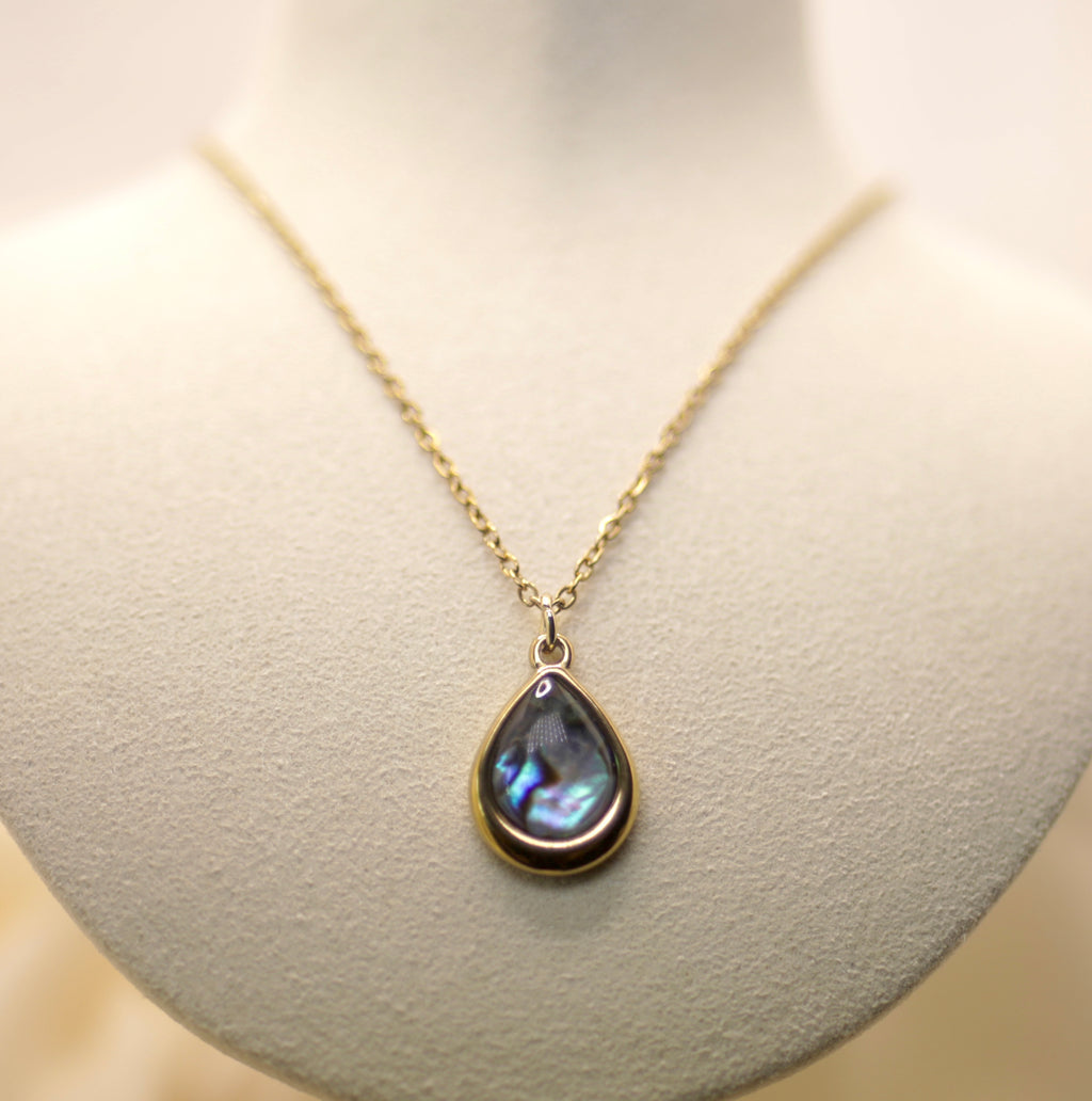 Abalone Shell Teardrop Necklace