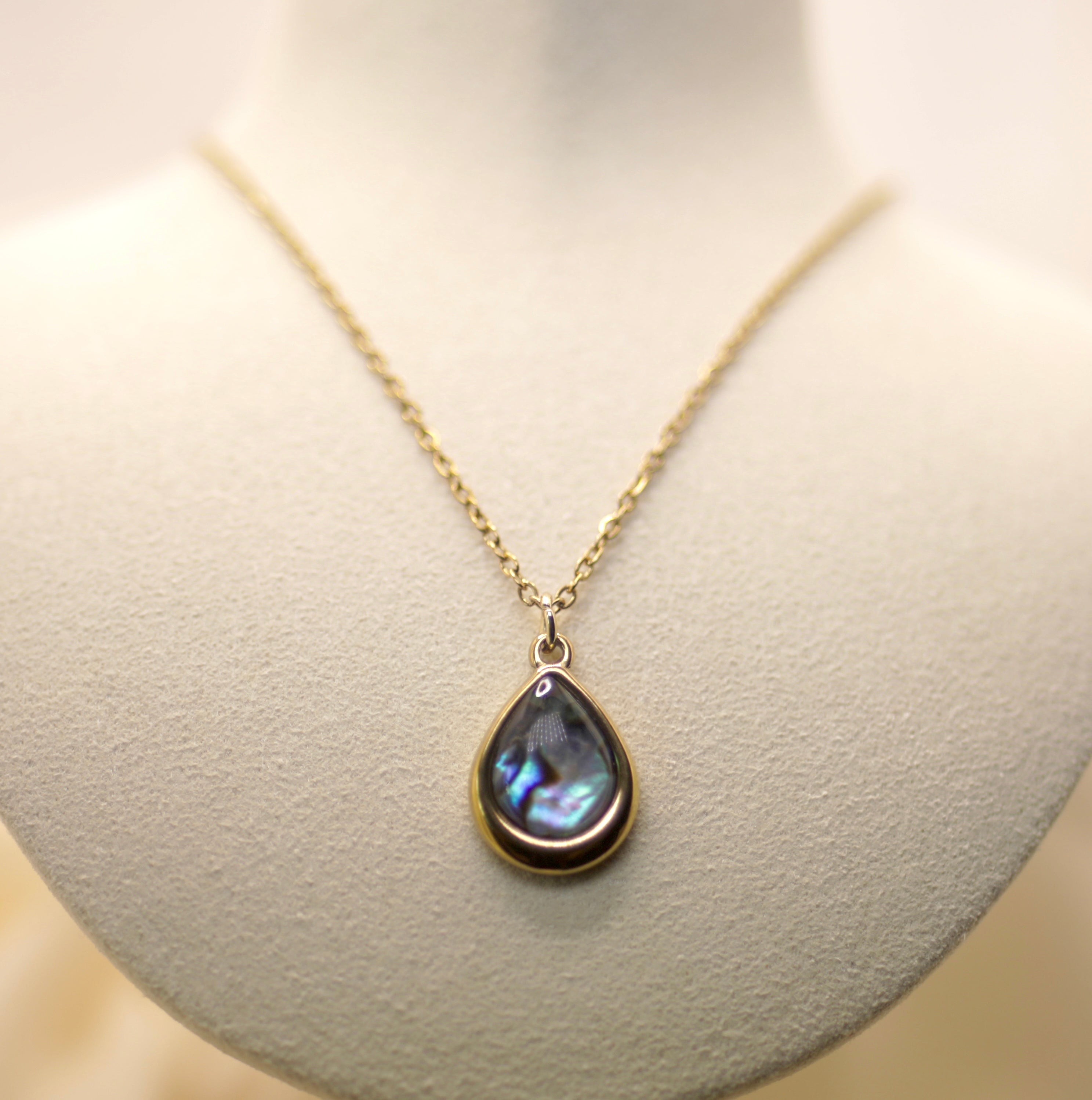 Abalone Shell Teardrop Necklace
