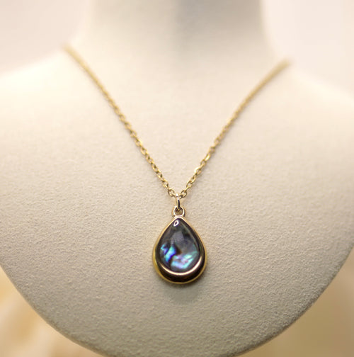 Abalone Shell Teardrop Necklace