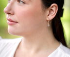 Rose Quartz Huggie Earrings