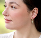 Dalmatian Jasper Huggie Earrings
