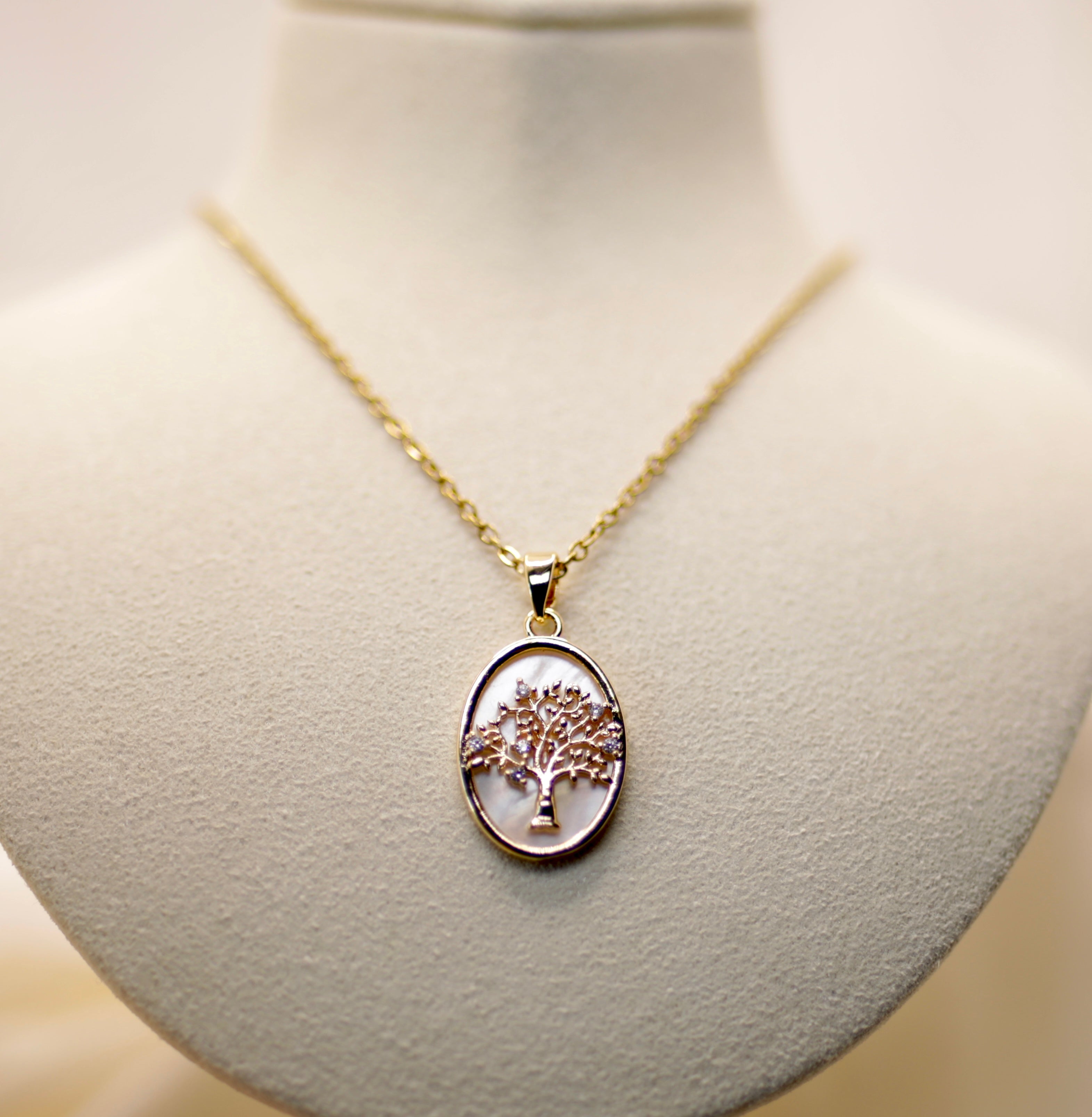 Natural Shell Tree of Life Necklace