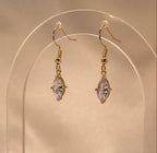 The Crystal Drop Earrings - Gold