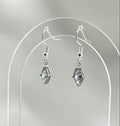 The Crystal Drop Earrings - Silver